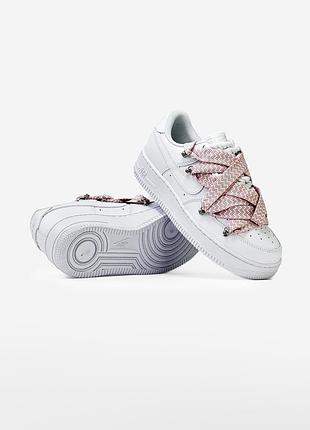 Nike air force 1 low custom lanvin laces pink 2