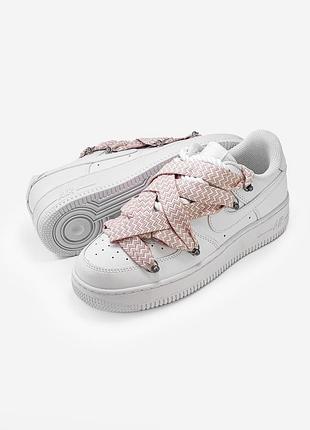 Nike air force 1 low custom lanvin laces pink 8