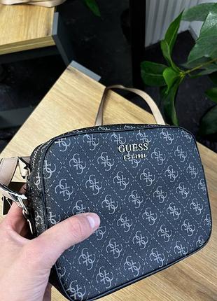 😍 сумка guess black monogram 😍 2