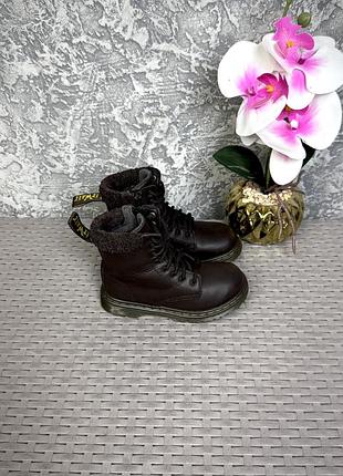 Dr. martens ботинки сапожки 24 размер детские кожаные коричневые