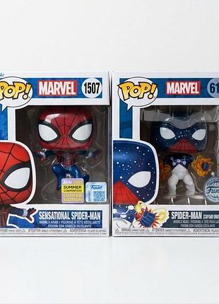 Колекційні фігурки funko pop marvel spider-man (сенсаційний та капітан всесвіт) - нові!