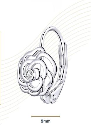 Серьги "silver rose" 5