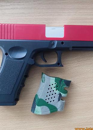 Накладка на рукоять игрушечного пистолета glock резиновая накладка на рукоятку водяного пистолета глок скин cs