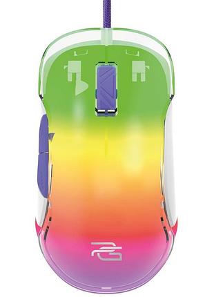 Проводная игровая мышь proove gaming blaze white/purple