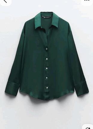 Атласна сорочка zara🌿 2