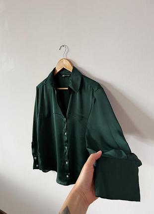 Атласна сорочка zara🌿 3