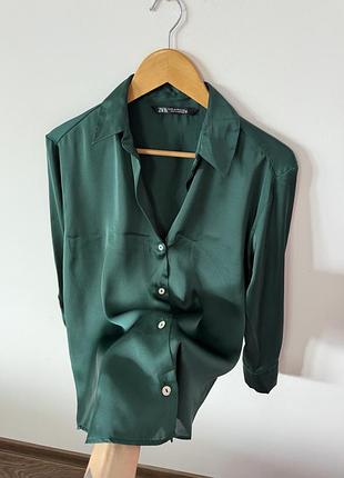 Атласна сорочка zara🌿 5