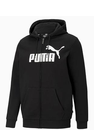 Спортивна кофта чоловіча puma чорна з капюшоном
