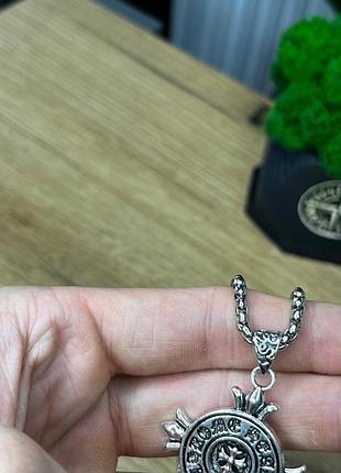 Підвіска унісекс chrome hearts срібляста 2