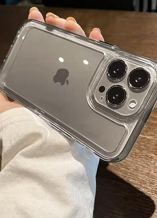 Чохол apple iphone 13 pro max прозорий акриловий з металевими кнопками