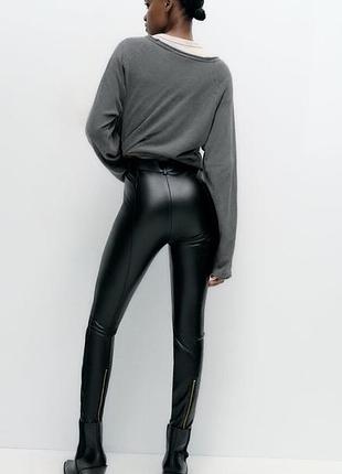 Шкіряні брюки zara🌿