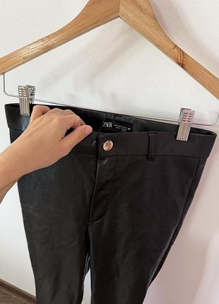Шкіряні брюки zara🌿 3