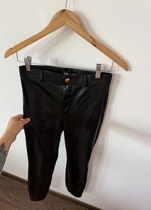 Шкіряні брюки zara🌿 4