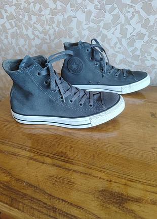 Замшеві кеди converse chuck taylor all star (нові, оригінал) — розмір 39 (24.5 см)