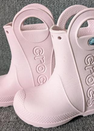 Гумові чоботи для дітей crocs рожеві, розмір 23-24