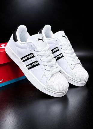 Білі кросівки puma жіночі 36-41 популярная модель 2026 женские кеди под плаття новинка модные кеди