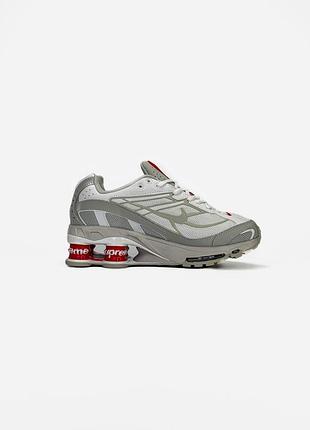 Nike shox ride 2 x supreme white/grey/red 6