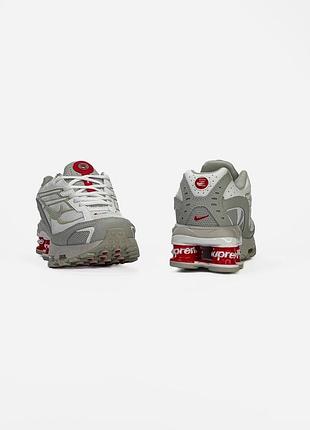 Nike shox ride 2 x supreme white/grey/red 3