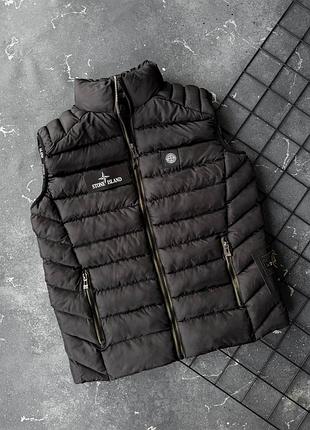 Чоловіча жилетка stone island black