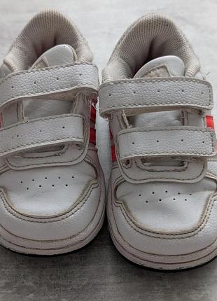 Кросівки для дітей adidas білі, 22 розмір, шкіра