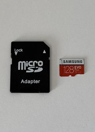 Карта пам'яті microsd samsung evo plus 128 гб флешка камери смарфотну