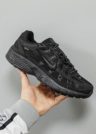 Черные кроссовки унисекс nike p-6000 gore-tex termo black х найк 37