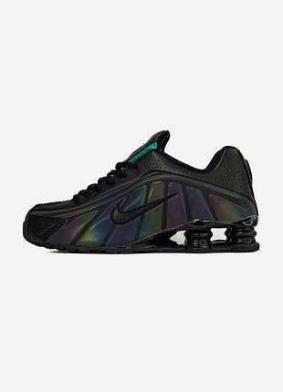 Nike sportswear shox r4 se black/seaweed/lt lemon twist
