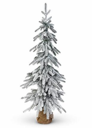 Елка литая заснеженная forest elf snow 140 см узкая в мешковине