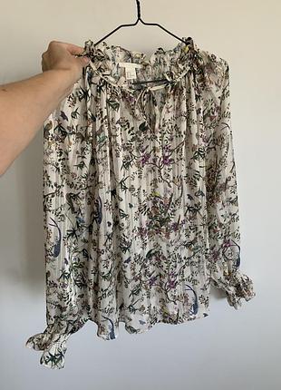 Блуза h&m з ботанічним принтом