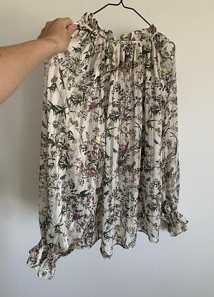 Блуза h&m з ботанічним принтом 3