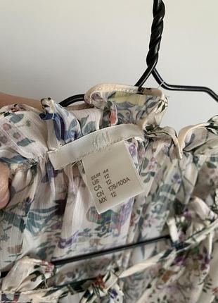 Блуза h&m з ботанічним принтом 4