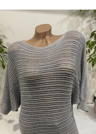 ✨ ефектна срібляста ажурна туніка zebra ✨ 3