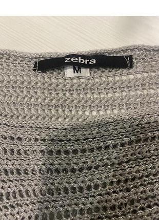 ✨ ефектна срібляста ажурна туніка zebra ✨ 6