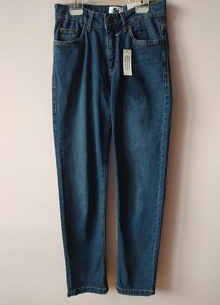 Новые актуальные темно-синие джинсы so denim by awdis (прямые/slim fit)