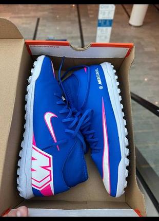 Сороконіжки чоловічі nike superfly 10 club tf сині, розмір 40.5