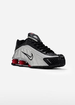 Nike shox r4 black/metallic silver 3