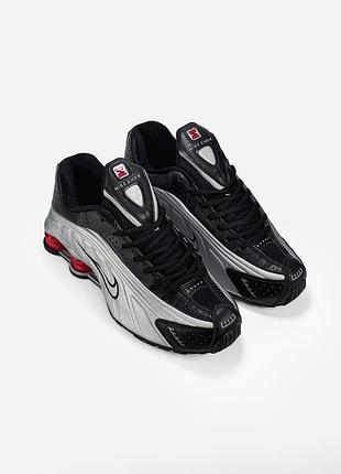 Nike shox r4 black/metallic silver 7