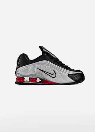 Nike shox r4 black/metallic silver 6