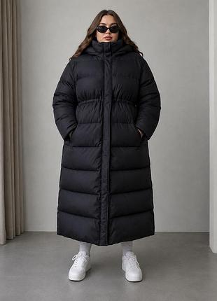 Жіночий довгий пуховик shein curve+ 8xl