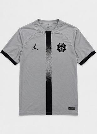 Чоловіча спортивна футболка jordan psg x jordan сіра