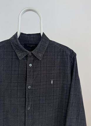 Сорочка вельветова з довгим рукавом all saints eno ls shirt