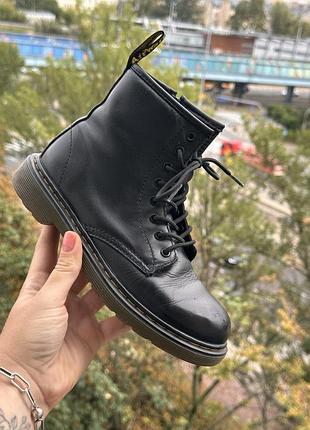 Чоботи дитячі dr. martens демісезонні чорні шкіряні