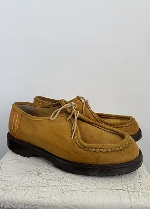 Замшеві шкіряні дербі тірольські туфлі padror v suede tyrolean shoes made in france