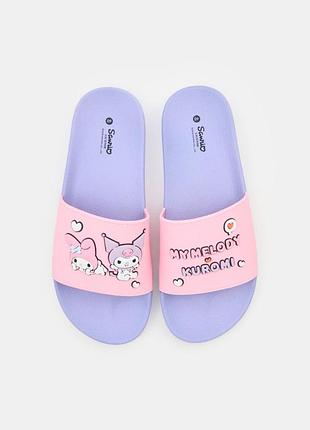 Новые шлёпанцы sanrio kuromi & my melody