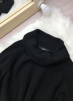 🖤 стильный базовый черный свитер new look с объёмной горловиной/горлом5 фото
