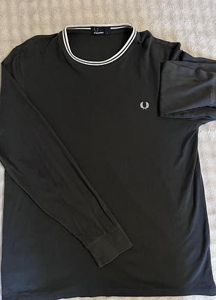 Чоловічий лонгслів fred perry чорний