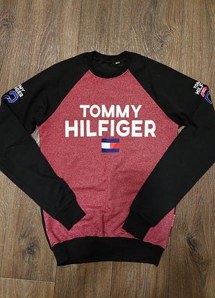 Світшот унісекс tommy hilfiger червоний, чорний, розмір s