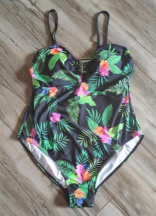 Яркий слитный купальник m&amp;co в тропический принт, размер xl / eur 46 (uk 18)