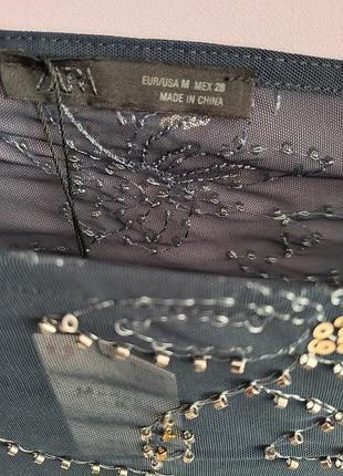 Блуза сетка бисер zara 4