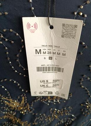 Блуза сетка бисер zara 5